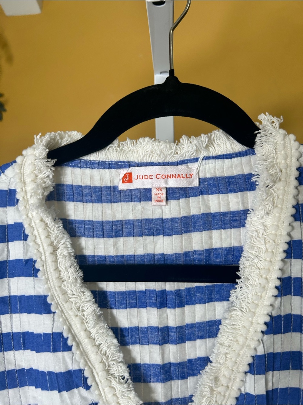 Jude Connally Blue & White Stripe Cotton Tunic Dress | XS | Coastal Resort #143 - Picture 5 of 9